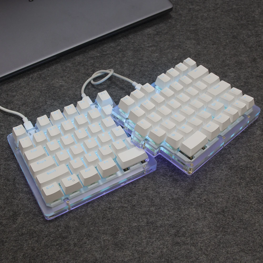 人間工学に基づいたメカニカルキーボード,プログラム可能なマクロLEDライト,新しい78キー