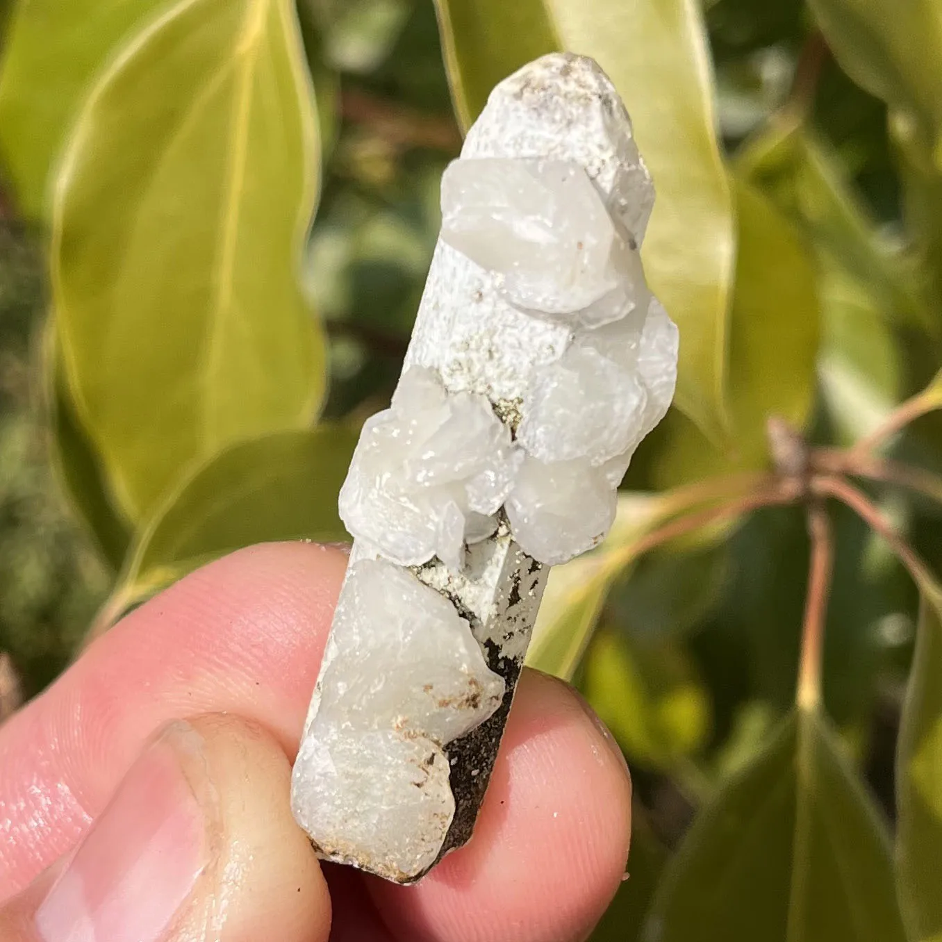 

Natural white crystal and calcite symbiotic crystal cluster specimen Feng Shui energy healing stone home decoration