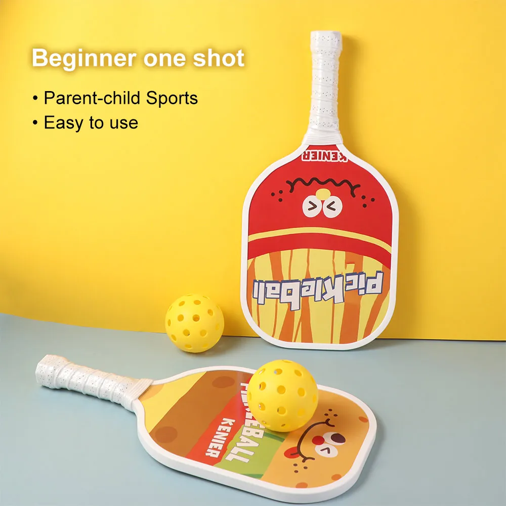 

2 Pickleball Racket Pickleball Paddles Set Non Slip Grip Fiberglass Surface Pickleball Racket 4 Balls