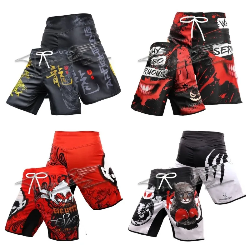 Shorts MMA Dargon Tiger Muay Thai Pants Men's Fight Shorts Martial Arts BJJ Grappling Kickboxing Cage Fighting Boxing Trunks