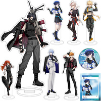 Hot Game Impact HoYoFair Special Agent Acrylic Stand Figure Diluc Arlecchino Wanderer Model Plate DIY Desk Decor Standing Sign
