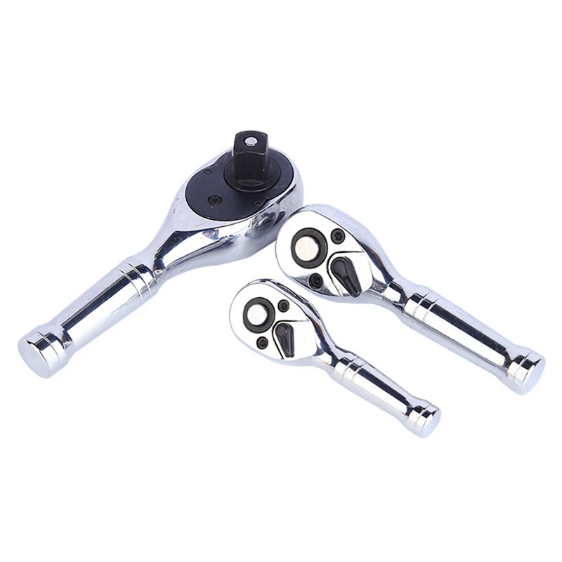 Quick Socket Ratchet Wrench Two-Way Short Handle 72 Teeth Spanner Mini Automotive Hand Repair Tools