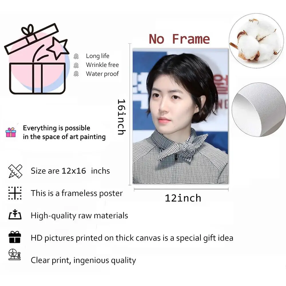 Lee Mi Yeon Actress Performer Painting Calligraphy Wall Art Mural Living Room Canvas Decor Gifts