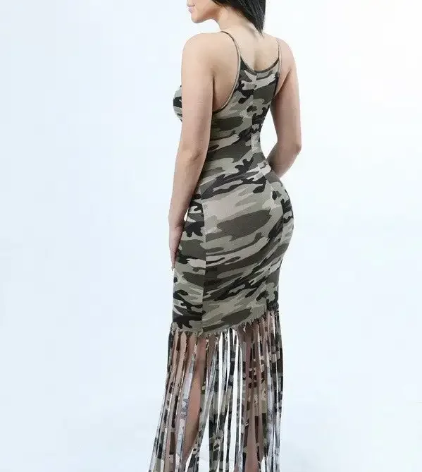 Femmes robes Maxi Camouflage robes vêtements féminins robes d'été 2025 robe en liquide