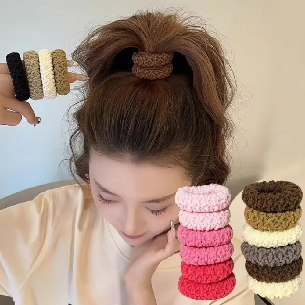 Sweet Colorful Color Hair Ties Durable High Ponytail Elastic Band Elastic Rubber Hair Rope Versatile Hair Accessory
