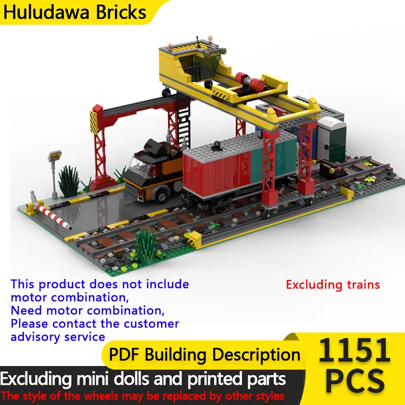 

Модель City Street View MOC, строительные кирпичи, грузовой терминал, модульная технология, детские праздничные подарки, сборка игрушек, костюм