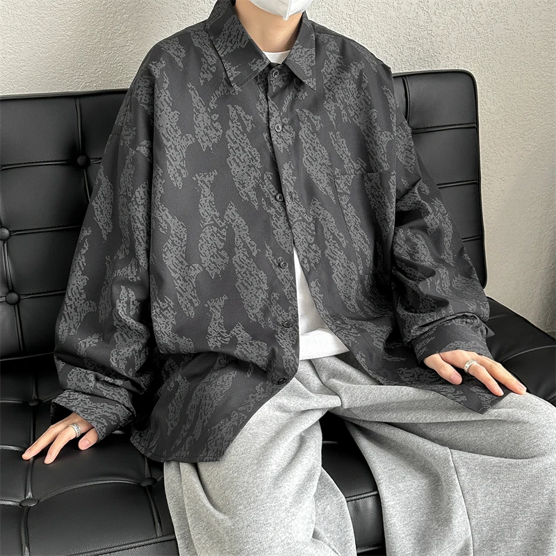 

Мужская длинная све irt в стиле ретро, защита от солнца, модная повседневная одежда большого размера, модная молодежная осенняя одежда