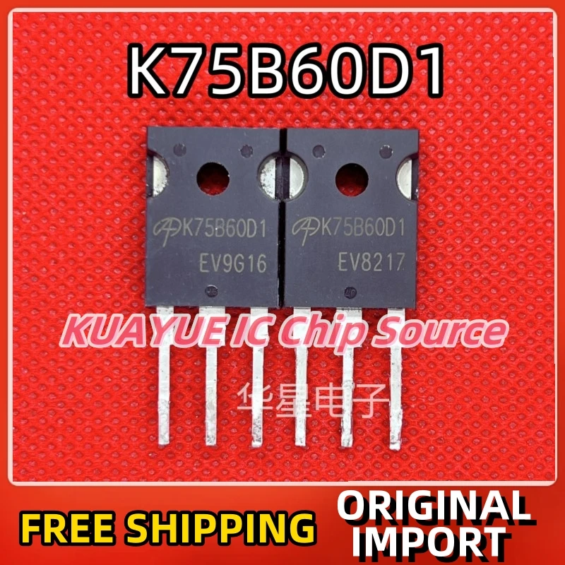 

10PCS-30PCS K75B60D1 AOK75B60D1 60A/600V TO-247 MOS Best Quality Fast Shipping