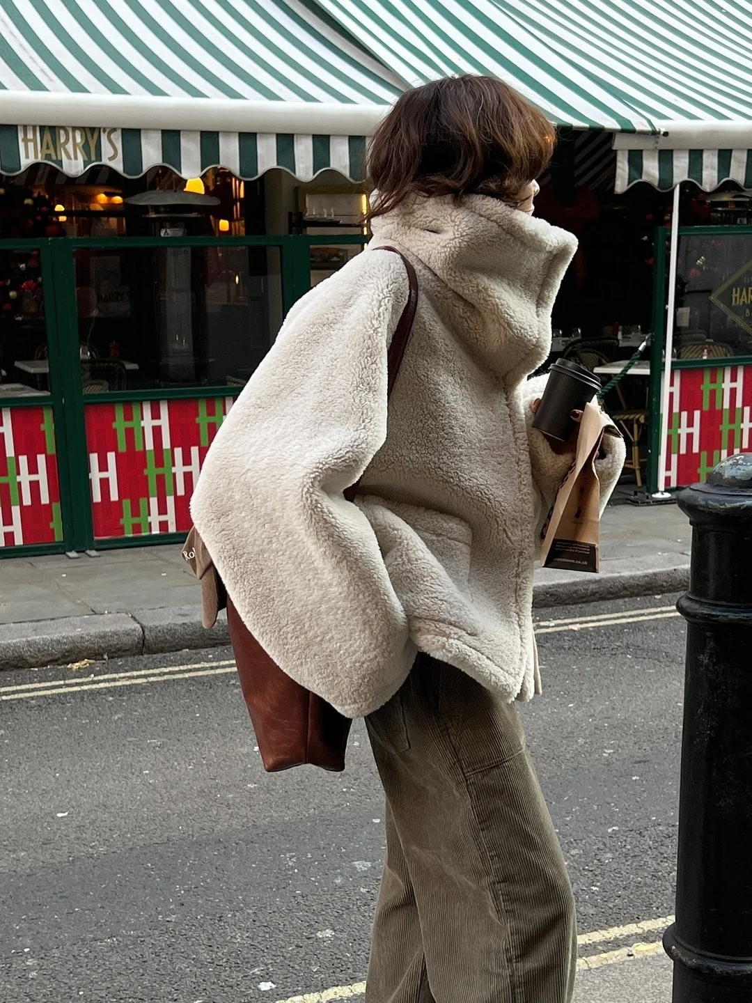 Collo in pelliccia di agnello Cappotto in pelle e pelliccia integrato caldo Capispalla da donna alto Ne Lazy Sle Cappotto ort coreano vestibilità ampia