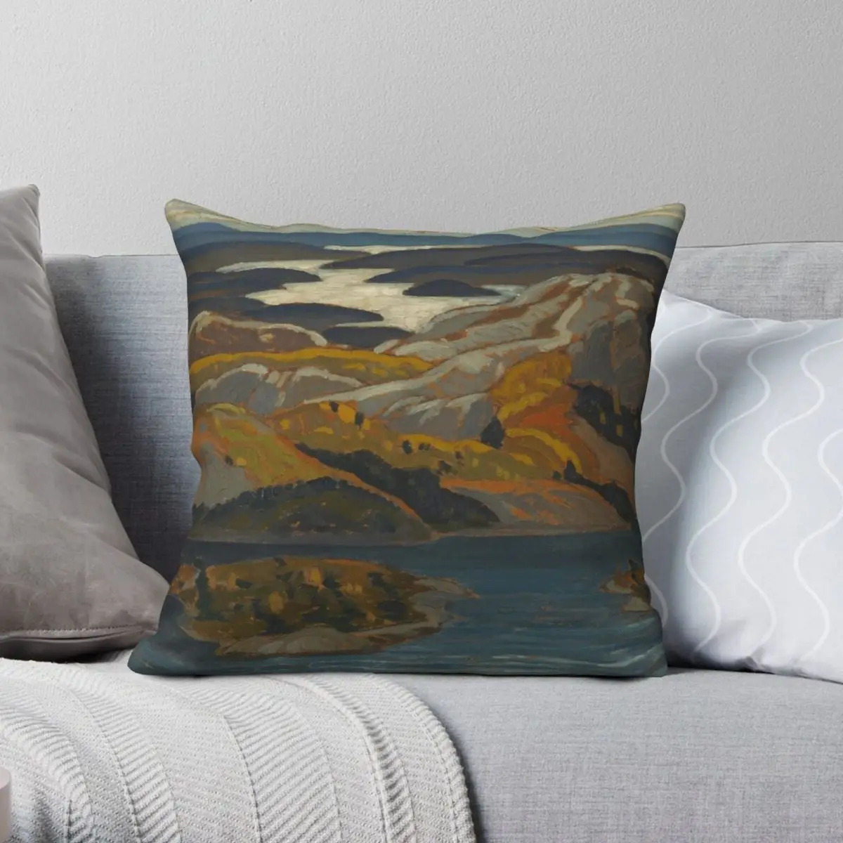 Franklin Carmichael Grace Lake Pillowcase Polyester Linen Velvet Creative Zip Decor Throw Pillow Case Room Cushion Cover