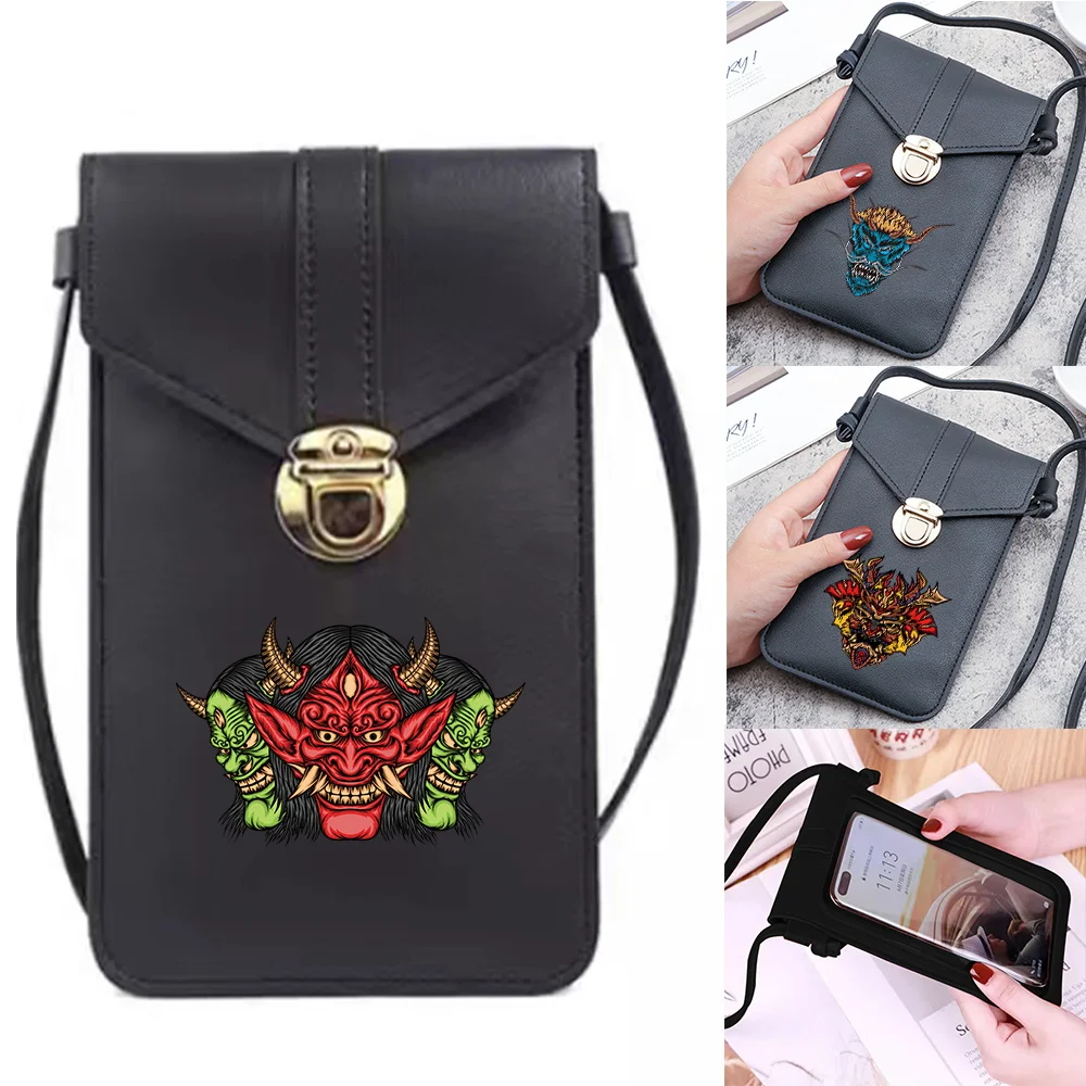 Universal Mobile Phone Bag Women Shoulder Bag Monster Pattern Phone Pouch Large Capacity Leisure Shopping Bags Travel Phone Bag