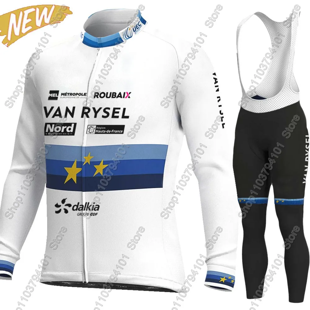 

European Van Rysel 2026 Team Cycling Jersey kits Set Long Sleeve Clothing Suit Mens Long Sleeve MTB Bike Road Pants Ropa Maillot