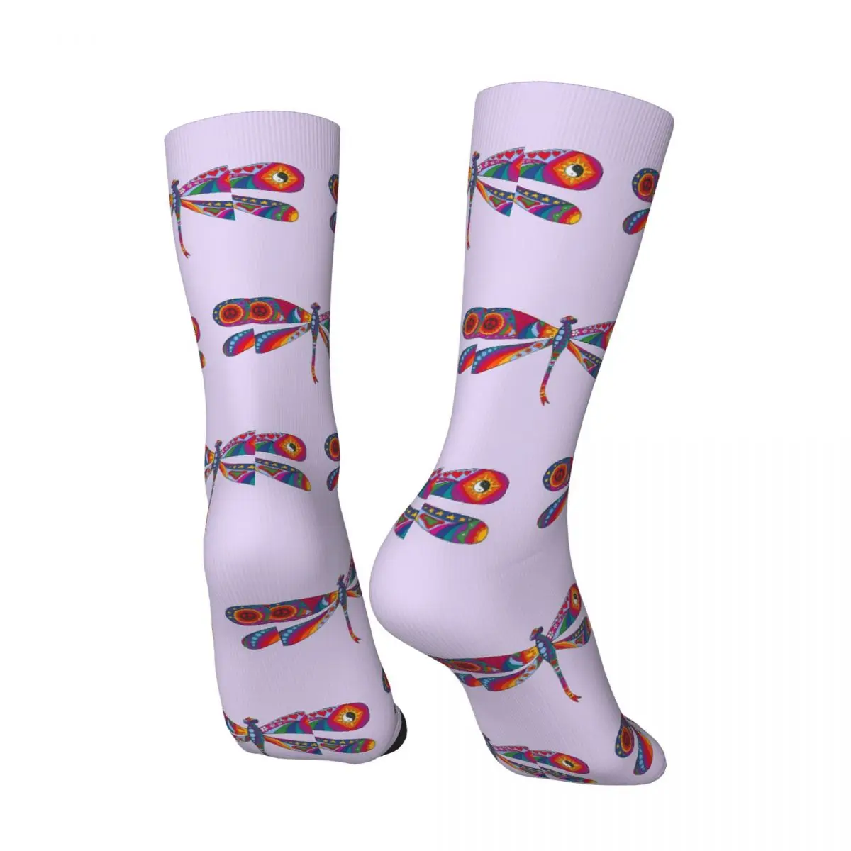 Psychedelische Dragonfly Sok Gedrukt Man Polyester