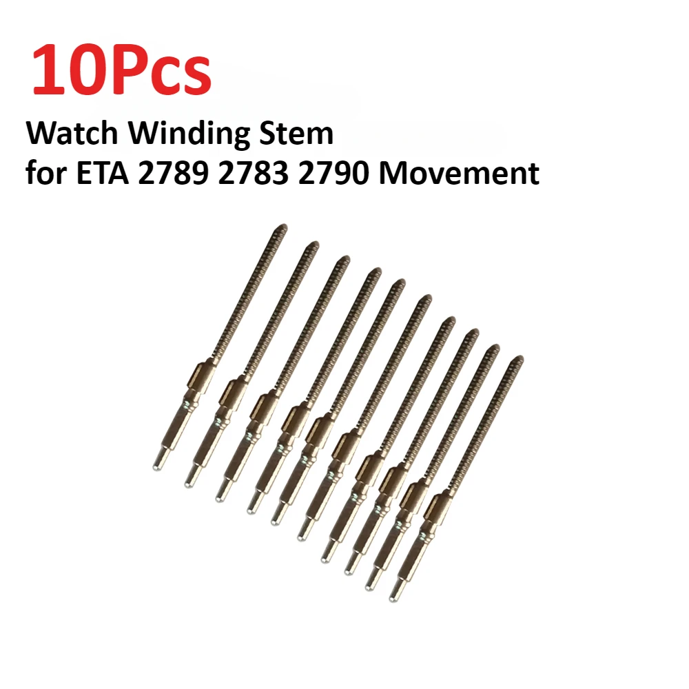 10Pcs Watch Winding Stem for ETA 2789 2783 2790 Movement Repair Part Stainless Steel Crown Parts