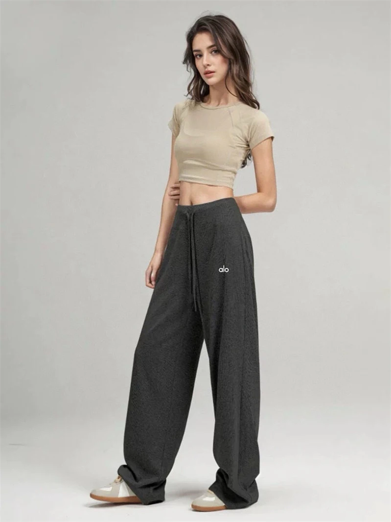 

Loose Wide Leg Pants Draped Sensation Yoga Trousers Floor-Length Slimming Spring 2025 New Soft Comfortable Casual Pants