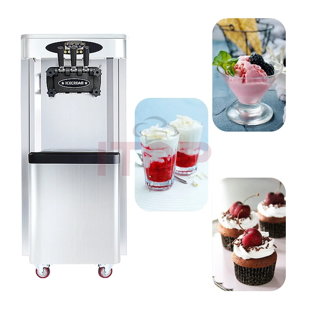 THot Selling Professional FOOD 2+1 Mixed Flavors Energy Saving Easy Operation Soft Ice Cream Machine For Sale