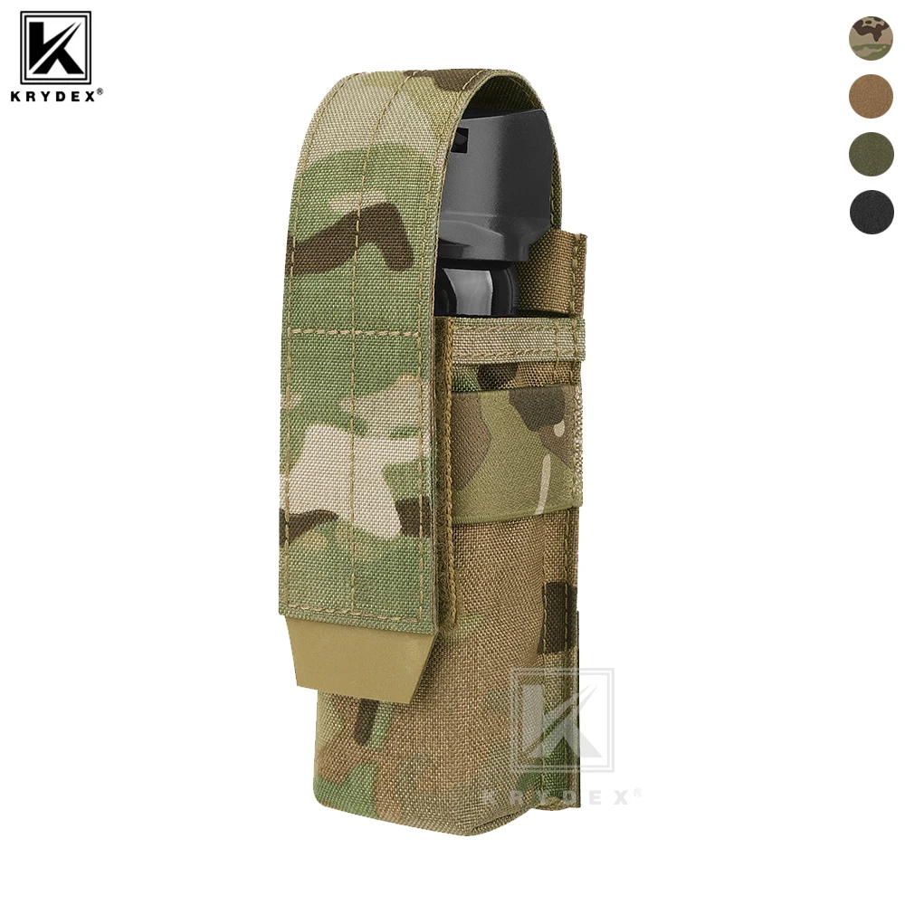

KRYDEX Тактическая кобура для фонарика Низкопрофильная модульная многофункциональная сумка для инструментов MOLLE PALS + поясная система