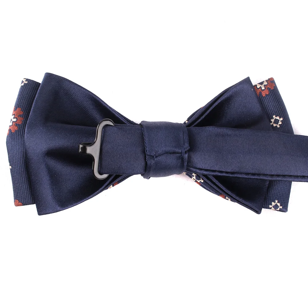 Men's Bow Tie For Banquet Business Suit Wedding Groom Groomsmen Gentleman's Formal Wear Fashionable Double Layer Bow Tie