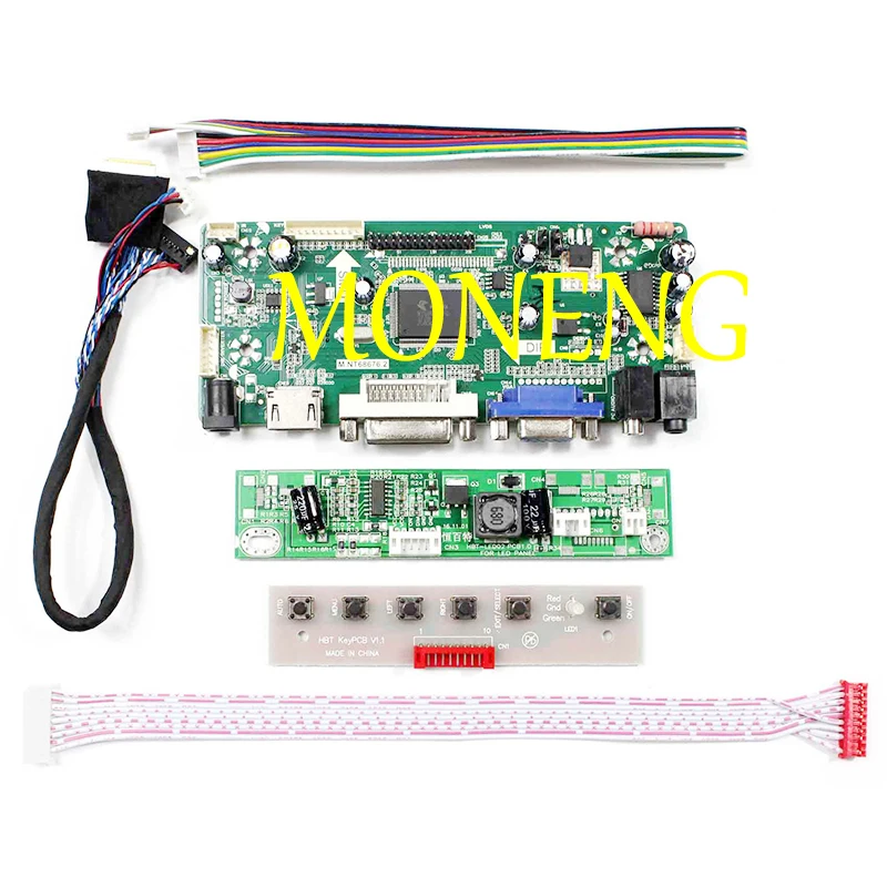 HDMI + 2AV+ VGA LCD Driver Controller Board Kit for Panel CLAA102NA0ACW / HSD100IFW1-A00 /HSD100IFW1-A01 1024*600