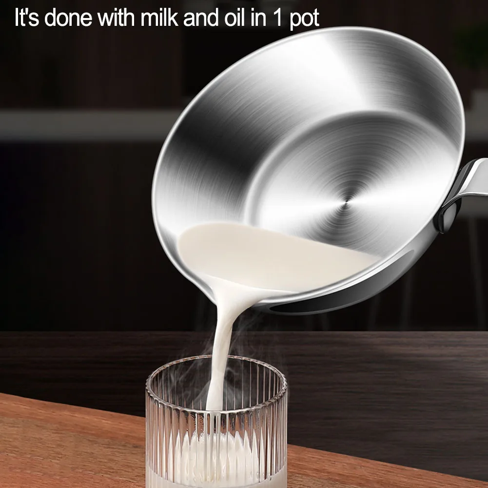 1 قطعة 316 الفولاذ المقاوم للصدأ مقلاة غير لاصقة ووك غير المغلفة وعاء صغير البيض عموم المنزل التعريفي طباخ موقد غاز المطبخ أداة #5