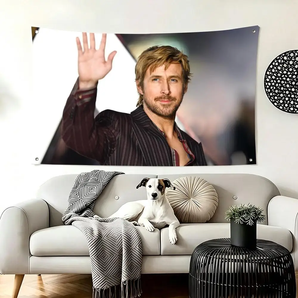 Movie Star R-Ryan Gosling Flags  For Living Room Home Dorm Decor Wall Outdoor Camping Party Banner Gifts