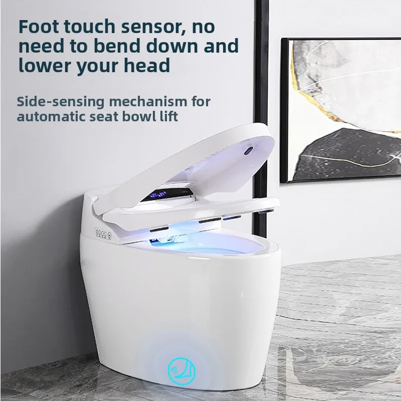 No Water Pressure Limit Smart Toilet Automatic Voice Foam Shield Seat Heating Hotel Project Toilet
