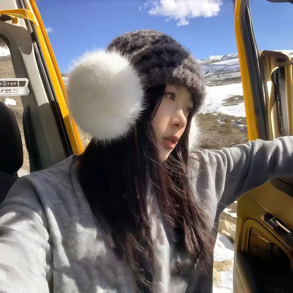 Outdoor Winter Warm Earmuffs Portable Cold Protection Faux Fur Ear-Muffs Soft Foldable Earflaps For Women man