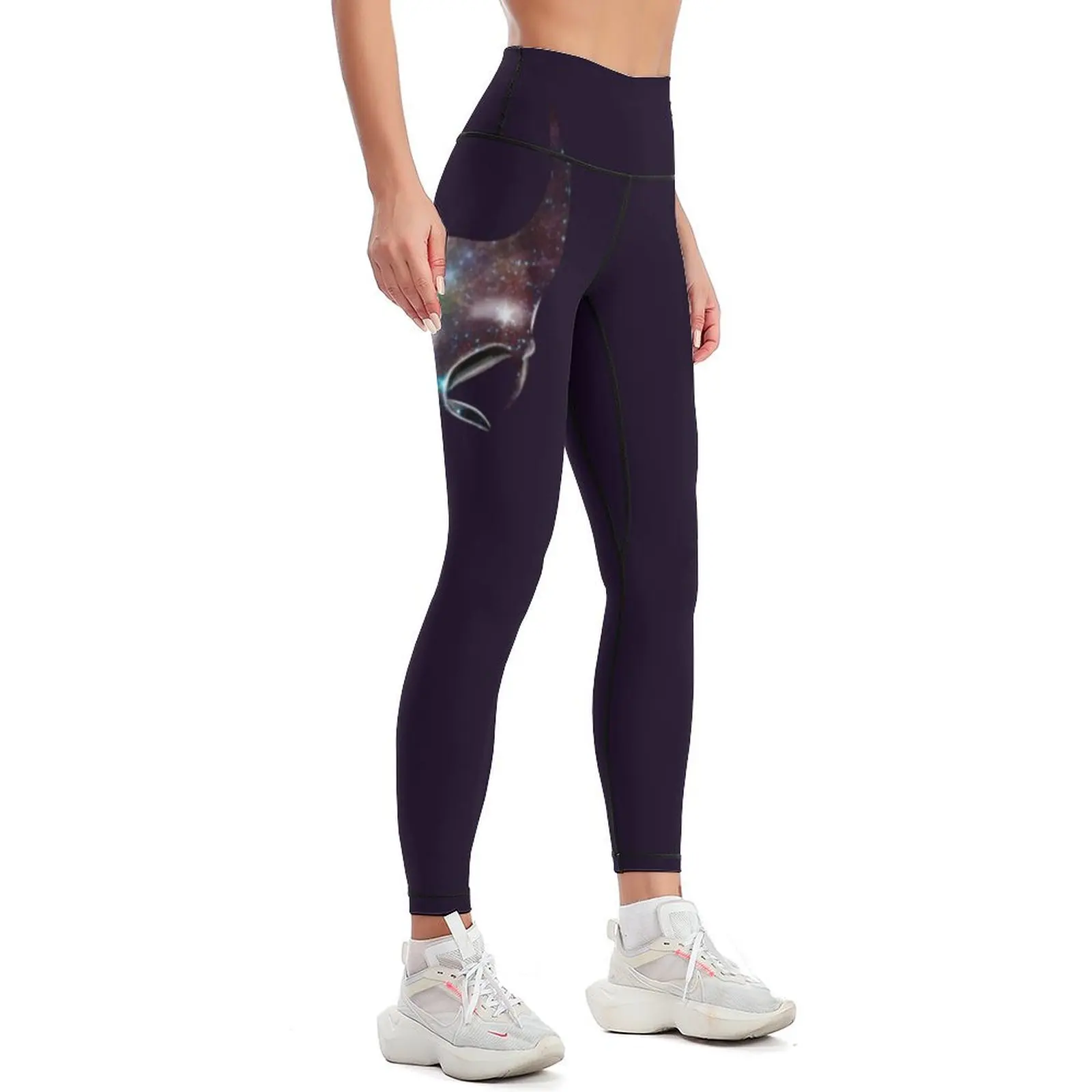 Galaxy Manta Ray Leggings joggers for active wear Fitness's gym clothes Womens Leggings