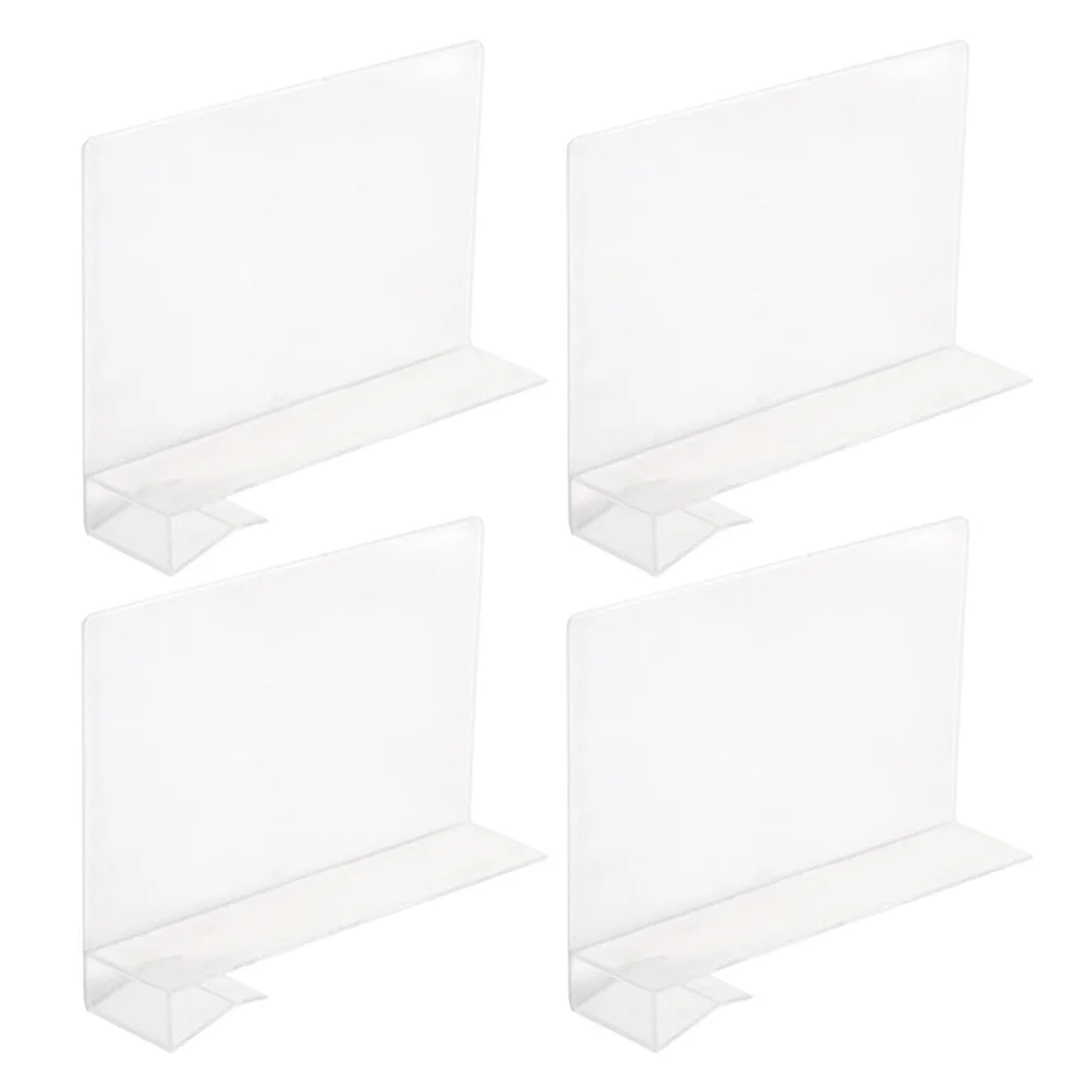 4 Pcs Partition Plate Bookcase Closet Separator Shelving Clothes Divider Clear Shelves Plastic Dividers Wardrobe