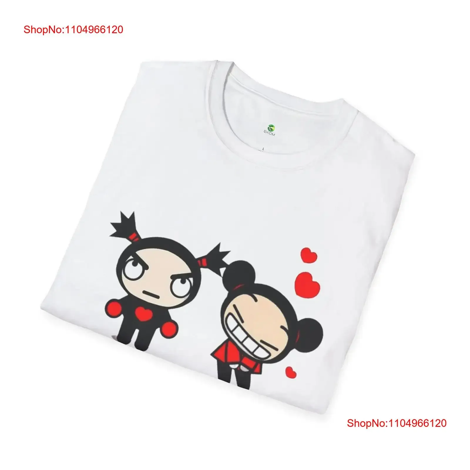 

Футболка Pucca Love in Action в мягком стиле, винтажный стираный мягкий топ для повседневной носки, универсальная, удобная, слегка мода