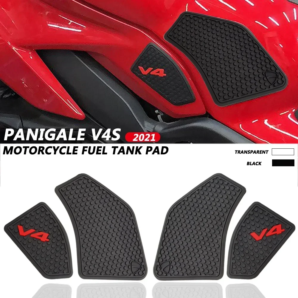 

For Ducati Fuel Tank Grip Pads Knee Traction Anti-slip Fuel Tank Sticker V4 Panigale V4S Streetfighter V4 S 2021 2020 2019 2018