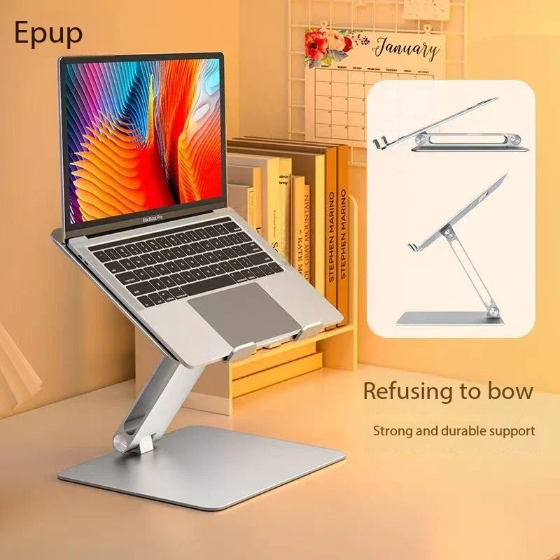 調整可能なラップトップスタンド,デスクトップ作業用の金属ホルダー,すべてのMacbook,コンピューター,ノートブックに適しており,高品質