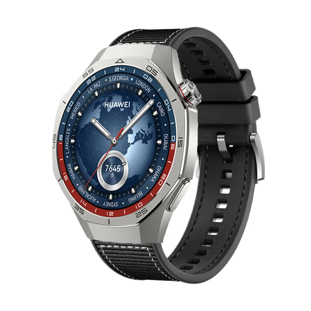 Pasek silikonowy 22 mm do zegarka Huawei GT5/4 46 mm Oficjalna nylonowa pleciona bransoletka Huawei Watch 4 3 Pro/GT3-2 2e 46 mm Correa