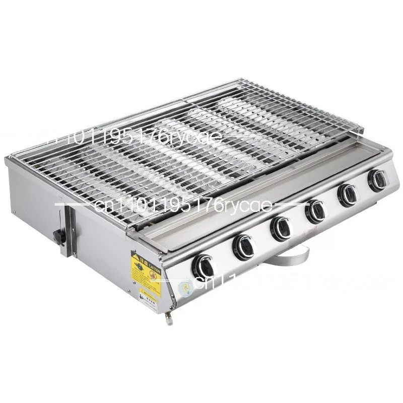4 quemadores portátil extraíble para Patio exterior y jardín Parrilla barbacoa sin humo acero inoxidable asador parrilla Gas