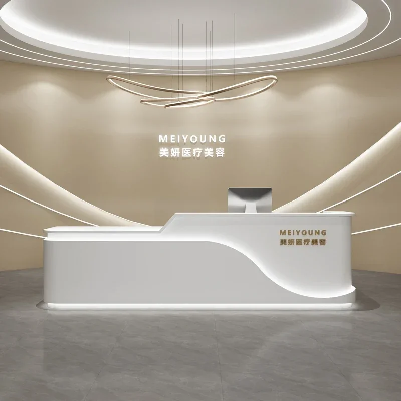 # Minimalist Hallway Table Reception Counter Clothing Store Office Chairs Wall Desks Shop Desk Unique Mostrador Hotel Furniture