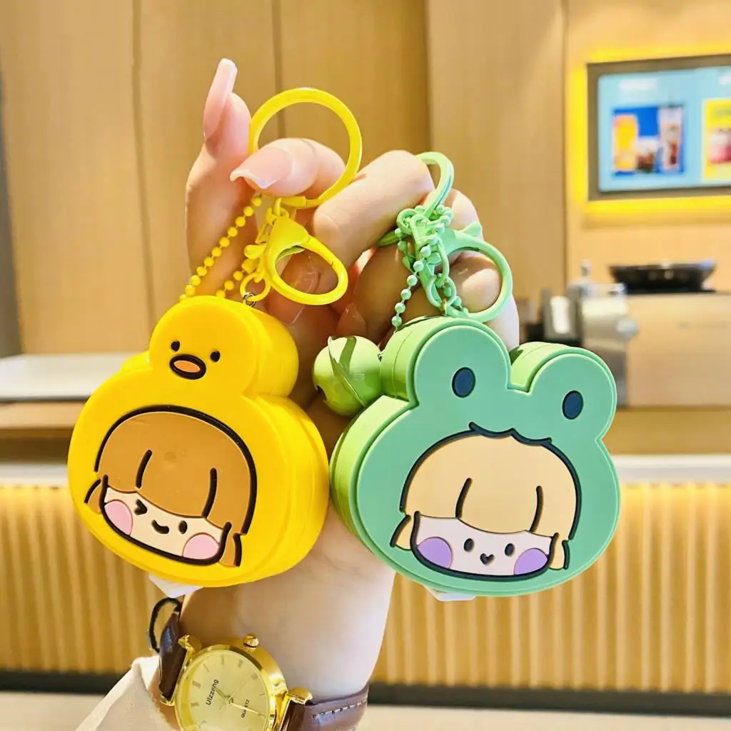 Creative Cartoon Animal Retractable Rulers Cute Portable Keychain Pendant Doll Soft Ruler Backpack Decorations Children Gifts