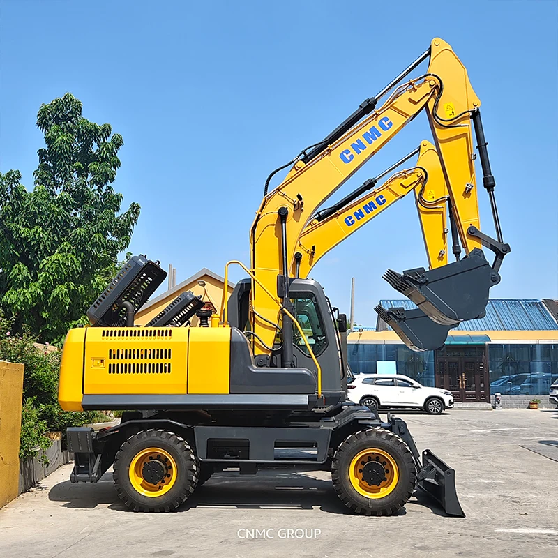 High Power Backhoe Excavator 6 Ton Wheeled Excavator Digger Yanmar Engine CE EPA Certified Mine Construction Site Use