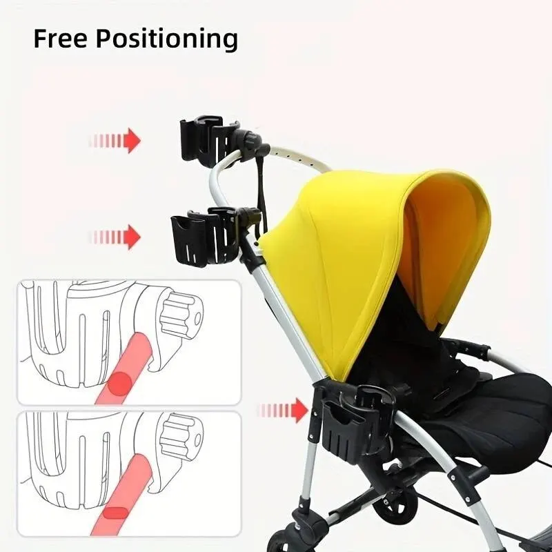 Pram Accessories Cup Holder Mobile Phone Storage Organiser Drink Bottle Cup Holder Portable Stroller Cup Holder