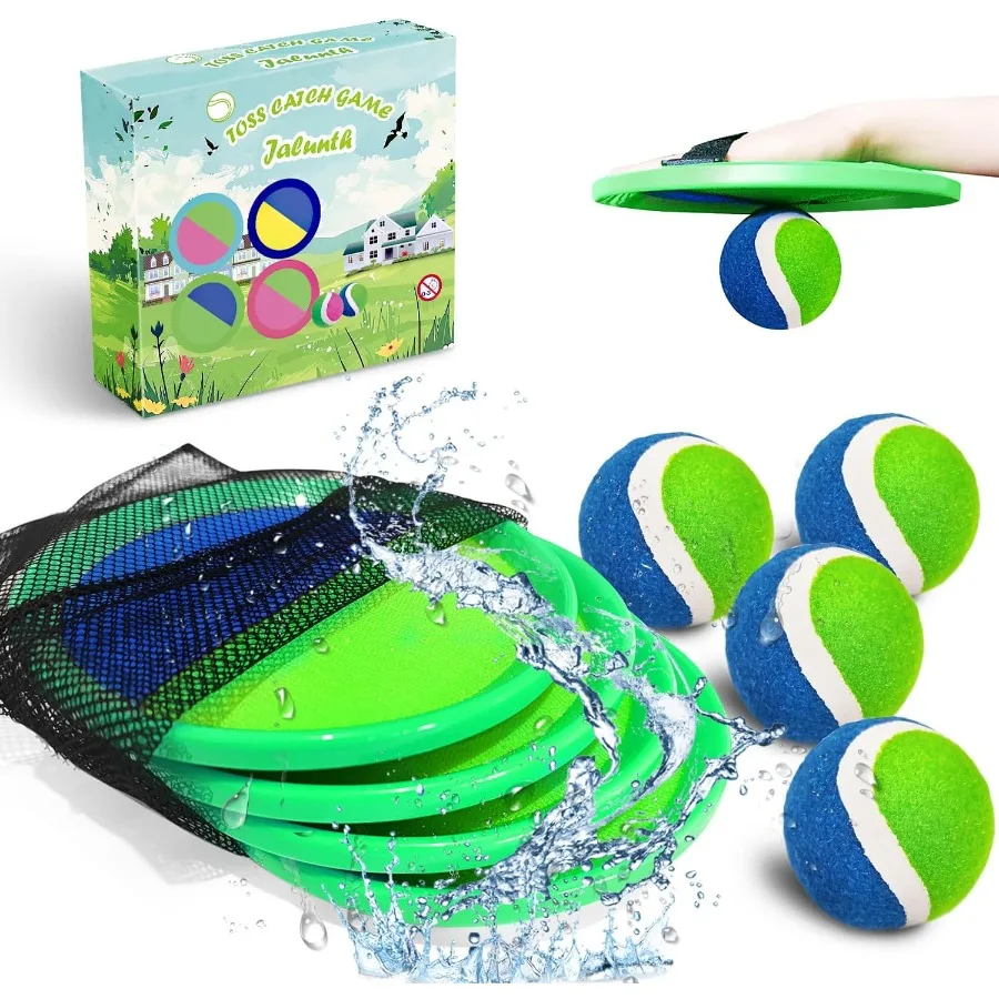 Ensemble de capture de balle, jeu de lancer de pagaie, jouets de plage, arrière-cour, jeux de plein air, piscine, pelouse, arrière-cour, ensemble collant, âge 3 4 5 6 7 8 9