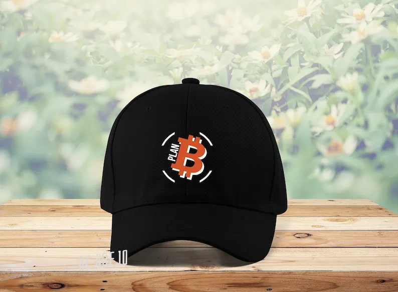 Plan B Bitcoin Crypto Logo Unique Printed Cotton Baseball Cap Dad Hat Men's Unisex