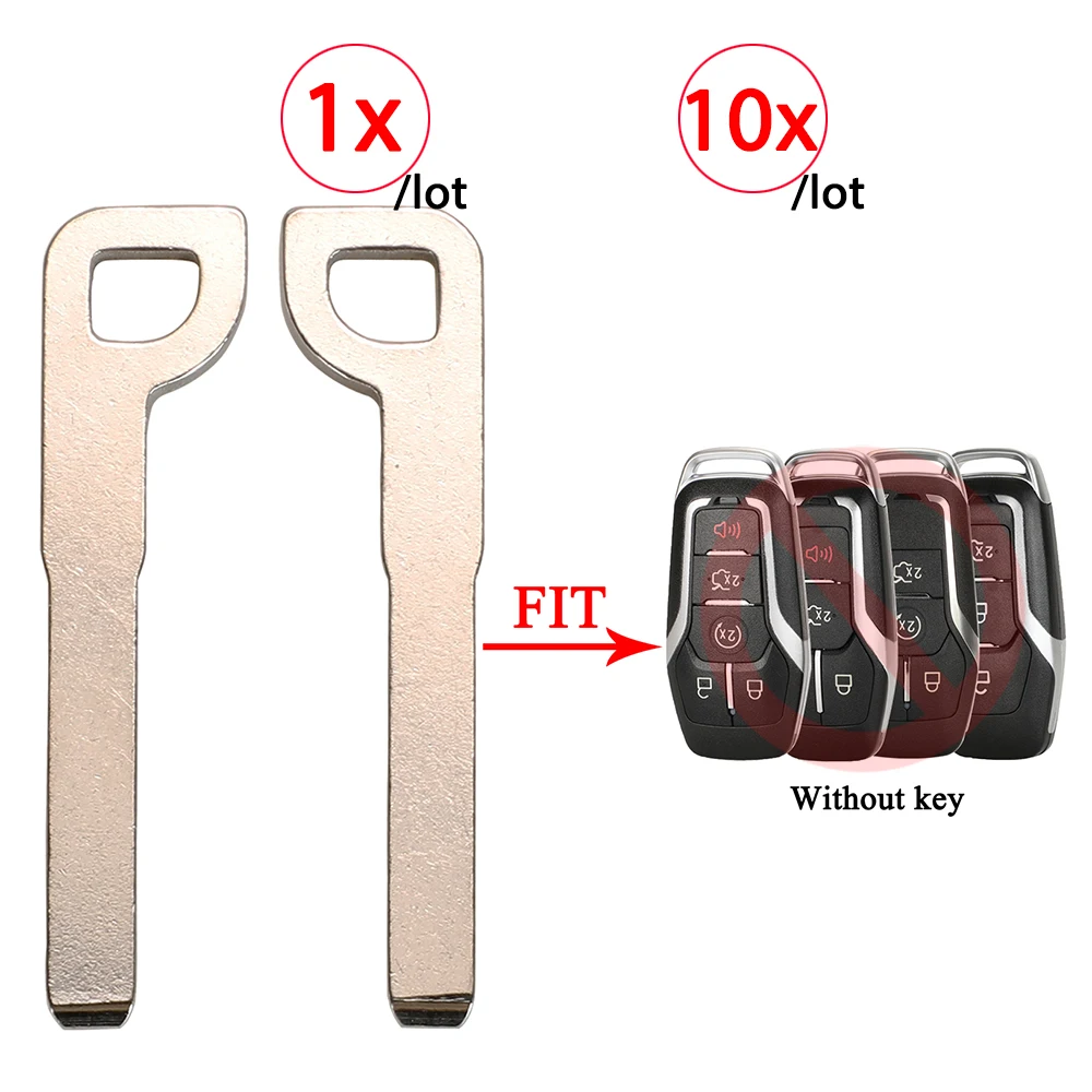Jingyuqin 1/10pcs Car Remote Key Blade For Ford Edge Mondeo Mustang Focus S-Max Galaxy Explorer Car Key Uncut Blank Replace