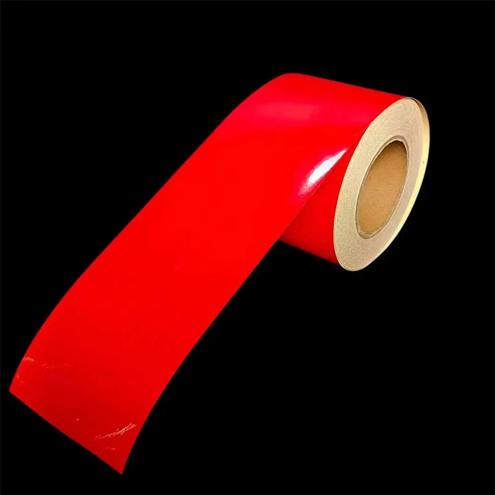 5cm/10cm/15cm/20cm*5m Red Reflective Tapes Glass Bead Plain Reflectors Waterproof Adhesive Stickers For Cars Truck Warning Signs