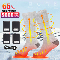 Winter Skiing Heated Socks Electric Heated Socks Warm Snowmobile Rechargeable Thermal Heated Socks Foot Warmer Ski Sports