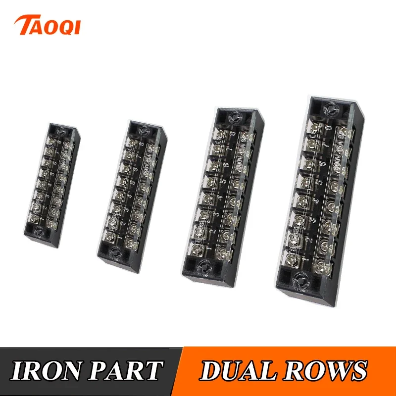1PC Dual Row Strip Screw Terminal Block Fixed Wiring Board Wire Connector TB-4503/TB-4512 45A
