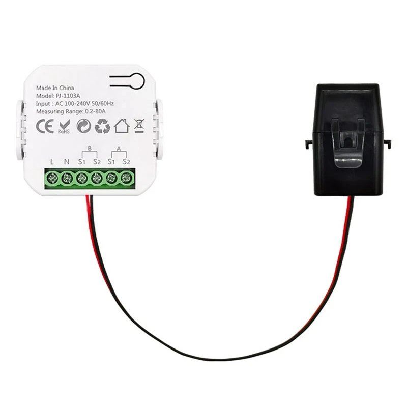 A15F Tuya-WIFI-Smart-Energy-Meter-0.2-80A-Power-Production-Consumption-Bidirectional-Power-Monito-Support-APP-Control