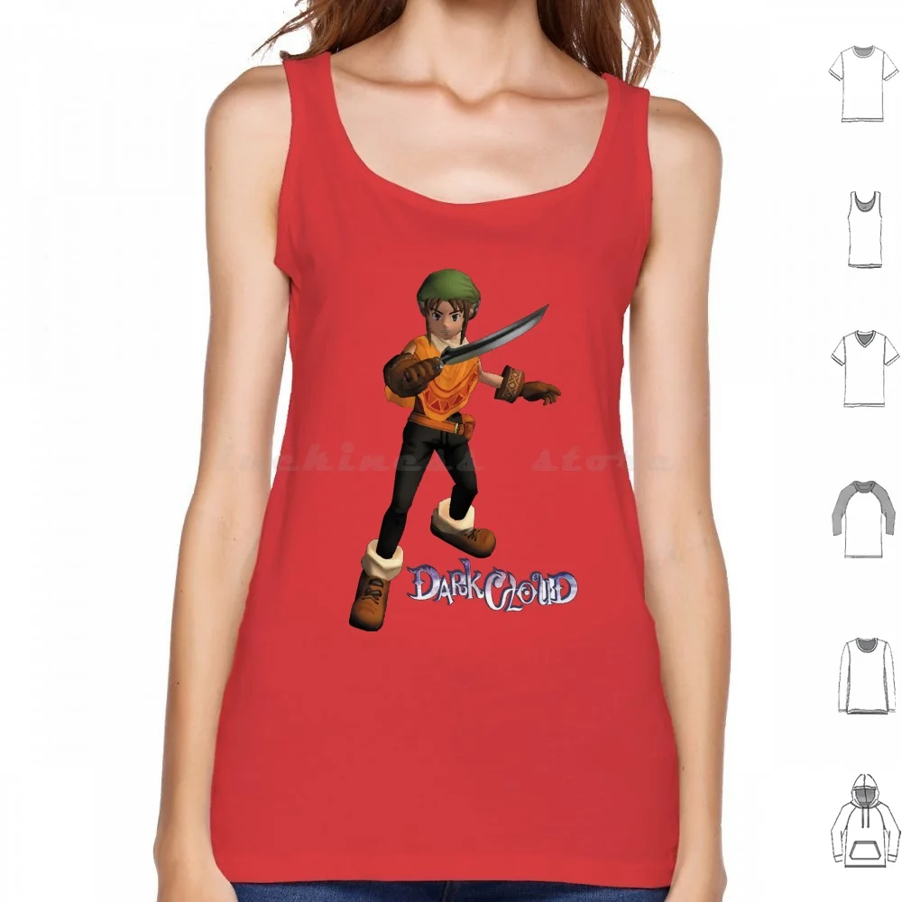 Toan | Dark Cloud | Ps2 Classics Tank Tops Print Cotton Toan Toan Dark Cloud Ps2 Dark Genie Dark Cloud 2 Classic