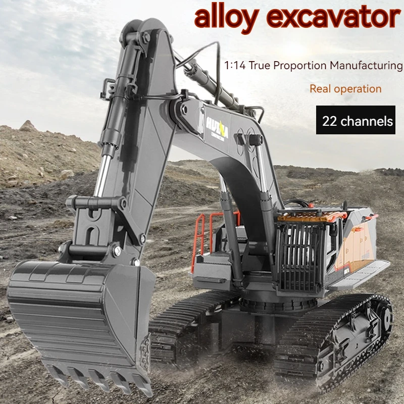 Wireless Remote Control Car Huina 592 Remote Control Alloy Excavator 22-channel Engineering Car Excavator Large Excavator Childr