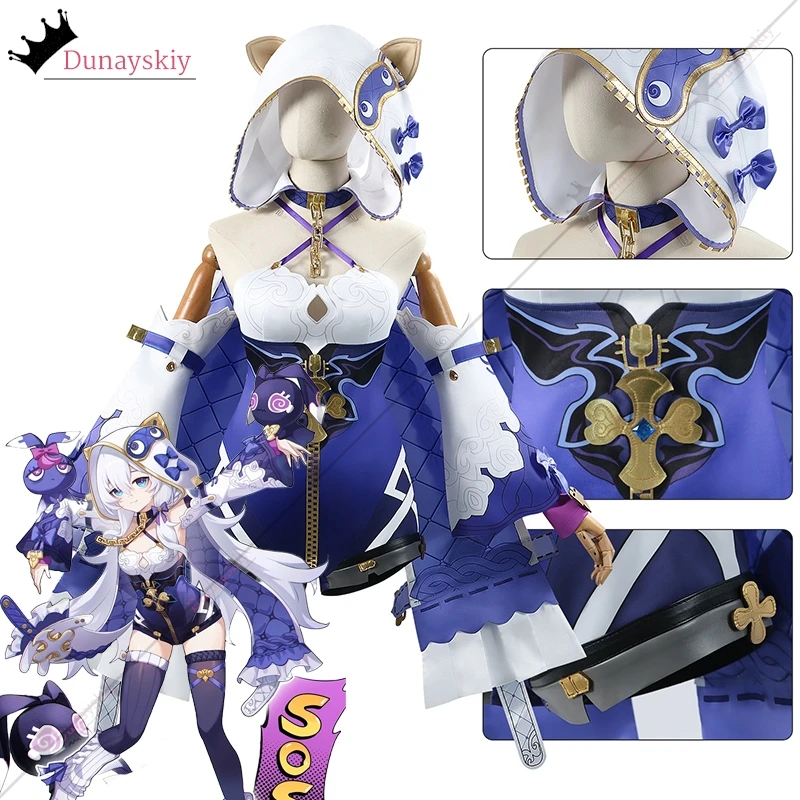 Тереза Апокалипсис Косплей Костюм Gema Honkai lmpact3 Ролевая Униформа Полный Комплект Парик Женская Одежда Хэллоуин Вечеринка cos Платье