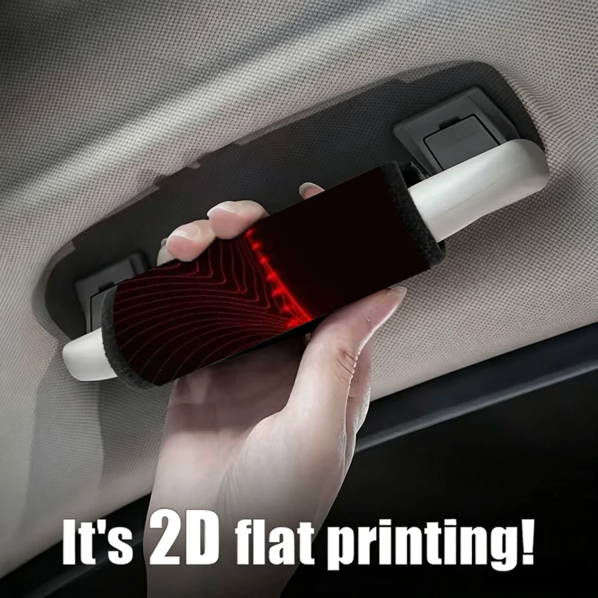 

Red Neon Stream Line Soft Car Door Handle Protector Cover Anti-scratch Wear Resistant Grab Sleeve Fit SUV Auto Interior Decor