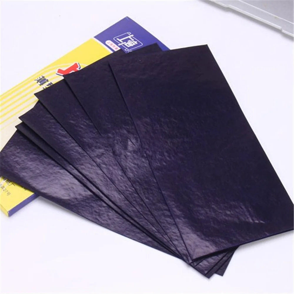 

100pcs/box 48K Blue Carbon Stencil Transfer Paper Double Sided Hand Pro Copier Tracing Hectograph Repro 8.5x18.5cm
